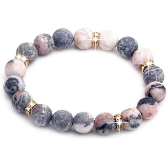 ✨Liagza Women Pink Chakra Beaded Crystals Healing Stones Bracelets Jewelry - Picture 1 of 6